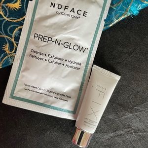 NuFace Prep ‘n Glow Skincare Set Exfoliating Cleanser and Brightening Serum